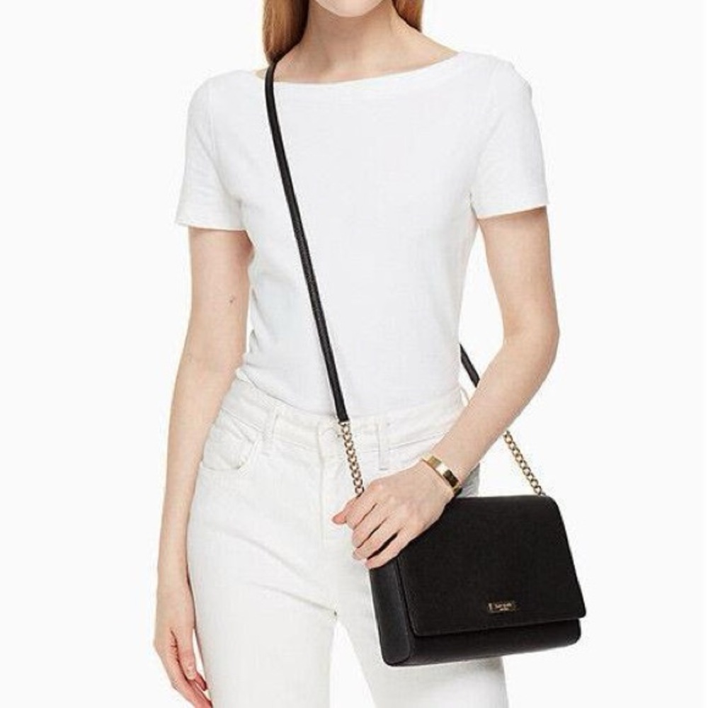 Black Leather Crossbody Shoulder Bag